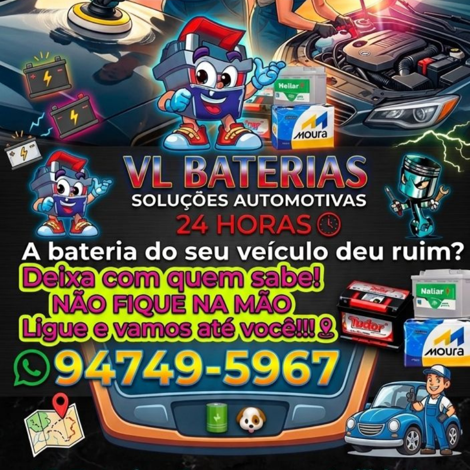 Sua bateria deu ruim? Conte como o nossos serviços atendimento 24 horas